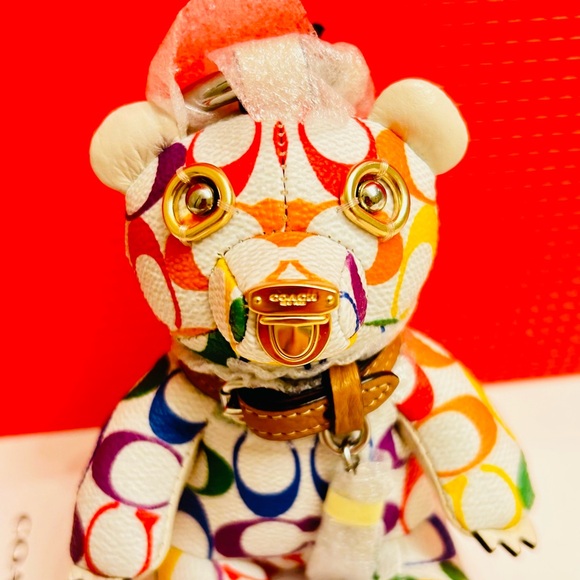 Coach Rainbow Bear Keychain/ Bag Charm - Picture 3 of 9